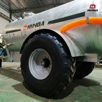 HINDA 10m Système d'injection de fumier liquide remorqué par camion-citerne à vide, largeur de distribution 8-20m, haute efficacité pour les grandes exploitations