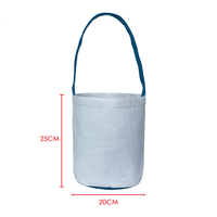 Panier de Pâques en lin Sunyee en gros avec poignées, panier réutilisable en tissu pour la chasse aux œufs de Pâques pour enfants, paniers cadeaux pour bonbons et herbe de lapin