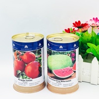 Boîte métallique ronde en fer blanc pour enfants, avec couvercle facile à ouvrir, personnalisable en usine, pour graines de fraises et autres produits (type pot à herbes)