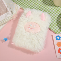 Bloc-notes en peluche Carnet de notes moelleux Petit Monstre Manuel Mignon Dessin Animé Carnet de notes en peluche Planificateur Animal Journal en peluche Cadeau Filles