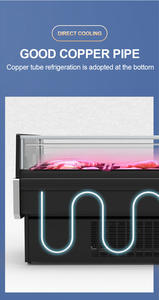 Horizon équipement ouvert réfrigérateur à comptoir ouvert sur le dessus de supermarché vitrine de viande fraîche réfrigérateur pour <span class=keywords><strong>boucherie</strong></span> - Product Image 5