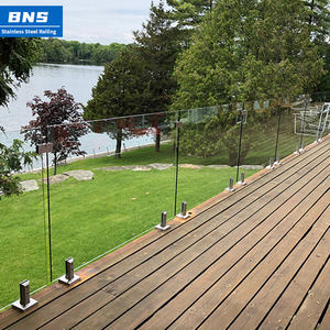 BNS Fabricación profesional Balcón moderno barato Diseño de <span class=keywords><strong>barandilla</strong></span> de vidrio sin marco <span class=keywords><strong>Piscina</strong></span> Valla de espiga de vidrio <span class=keywords><strong>Barandilla</strong></span> - Product Image 3
