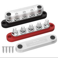 Bloc de distribution de borne à goujon M10 de barre omnibus en acier inoxydable 300A 304 robuste avec couvercle pour usage automobile