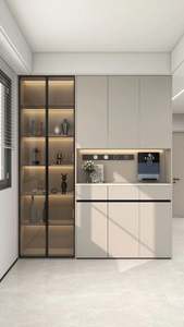 Gabinetes de Vino de Lujo de Roble Macizo Personalizables |   Muebles de Bar Modernos y Ecológicos para el Hogar con Capacidad para 30-39 Botellas - Product Image 2