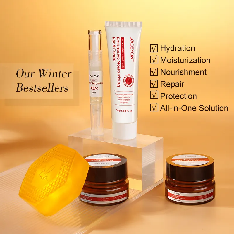 Großhandel Kollagen Hautpflege-Set Bio-Hydrat und Reparatur Gesicht Feuchtigkeit creme Feuchtigkeit spendende Hand creme Honig Seife Hautpflege-Set