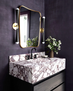Lavabo en marbre Calacatta Viola pour la décoration de la salle de bain - Product Image 2