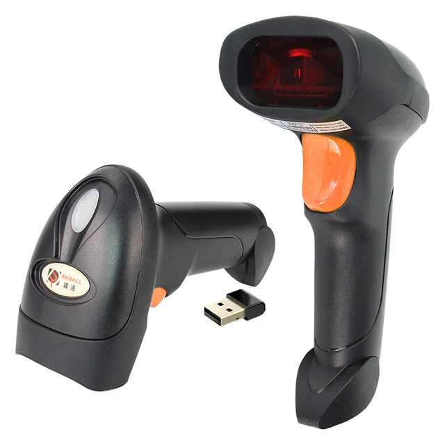 Radall Automatic Scan Portable 1D/2D Handheld Wireless Barcode Scanner with USB Interface