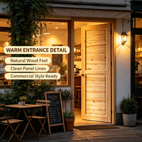 Unfinished Solid Fir Wood Door Raw Timber for Commercial Building Interior Decoration