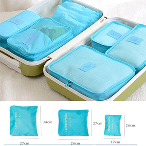 De <span class=keywords><strong>China</strong></span>, venta al <span class=keywords><strong>por</strong></span> mayor ropa de viaje organizador Bolsa 6 unids conjunto de almacenamiento de bolsa de malla colorido bolso - Product Image 3