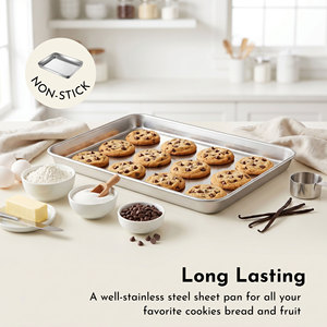<span class=keywords><strong>Plat</strong></span> à <span class=keywords><strong>gratin</strong></span> en acier inoxydable robuste, écologique, résistant au four, anti-déformation, non toxique, pour usage commercial - Product Image 4