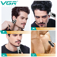 VGR V-030 Tondeuse à Cheveux Électrique Rechargeable, Silencieuse, Professionnelle et Sans Fil pour Hommes