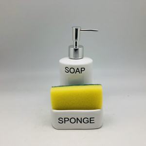 BESTCERA serigrafia piatto 2in 1 spugna ceramica porta accessori fattoria-sapone da cucina con porta spugna - Product Image 3