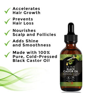 <span class=keywords><strong>Huile</strong></span> de ricin noire OUHOE anti-chute de cheveux, favorisant la <span class=keywords><strong>repousse</strong></span> des cheveux, 60 ml - Product Image 4