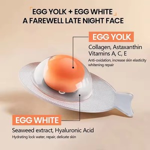 Mascarilla Facial Nocturna de Colágeno en Forma de <span class=keywords><strong>Huevo</strong></span>, Desechable, Hidratante y Reparadora, de Un Solo Uso, Marca Privada - Product Image 3
