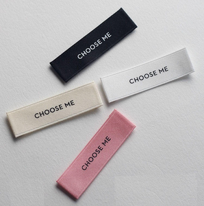 Custom Luxury Satin Women Clothing <strong>Labels</strong> Tags Printed Brands Neck Tag <strong>Labels</strong> - Product Image 5