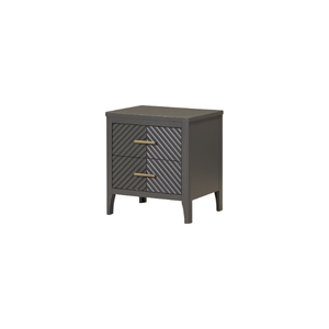 Table de chevet moderne en bois avec 2 tiroirs, design décoratif, meuble de rangement pour chambre à coucher, décoration intérieure - Product Image 1