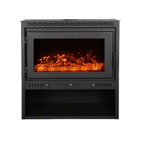 Chimenea Interior Independiente Negra Minimalista Moderna - Product Image 2