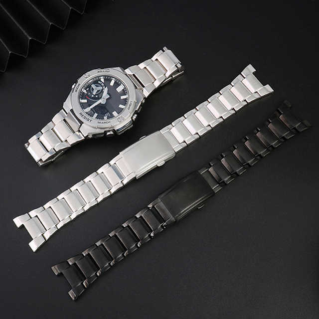 High Quality Stainless Steel Watch Strap 24mm Metal Watch Band for GST-B500D/AD Series