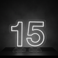 Enseignes néon LED en acrylique de 2 et 3 pieds pour décorations d'anniversaire – Idéales pour les fêtes de 10e, 15e, 18e, 21e anniversaire