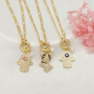 Collier pendentif œil de mode en <span class=keywords><strong>or</strong></span> <span class=keywords><strong>laminé</strong></span> 18 carats de haute qualité, <span class=keywords><strong>prix</strong></span> de gros, bijoux en zircon animal - Product Image 3