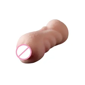 Masturbador masculino de silicone realista, vagina íntima com dois buracos, brinquedo sexual para homens