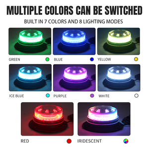 Nuova Luce Stroboscopica di Emergenza LED Gialla HJ 12-24V 24W, Faro Rotante Lampeggiante per Trattori e Accessori Auto, Modello LED-01 RGB 1 - Product Image 6