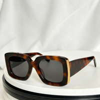 Lunettes de soleil unisexes vintage rétro de haute qualité, légères, de forme carrée, avec verres dégradés, monture intégrale, protection UV, en acétate, pour l'extérieur