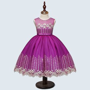 ชุดเดรสเด็กผู้หญิงลายลูกไม้ระบายโบว์ประดับคริสตัลดีไซน์วินเทจสำหรับการช้อปปิ้งออนไลน์จากจีน - Product Image 5