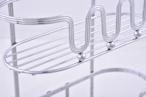 FIRST HORSE All-in-one Design 2 Tiers Chrome <strong>Shower</strong> Caddy Bathroom Accessories Rustproof <strong>Shower</strong> <strong>Rack</strong> with Soap Holder - Product Image 4