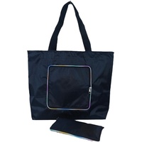 Sac de courses personnalisé à fermeture éclair, pliable, imperméable, à cinq compartiments, en tissu polyester, sac à main, sac à bandoulière pour supermarché, sac d'exportation