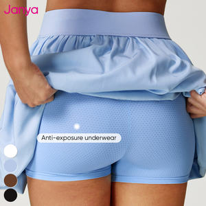 Janya logotipo personalizado Yoga gimnasio Fitness ropa conjuntos transpirable secado rápido Pickleball desgaste 2 piezas Golf tenis falda conjunto para mujeres - Product Image 4