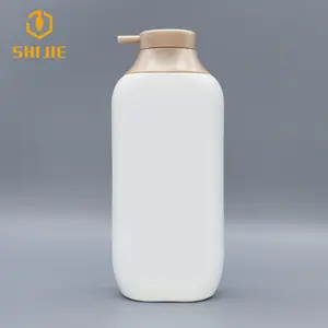 SHIJIE Wholesale 100 ml 120ml 250ml 300ml 500ml Weißer kosmetischer Conditioner Shampoo Kunststoff verpackungs pumpen flasche mit Lotion pumpe