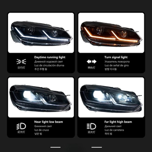 Luci di Ricambio Originali Adatte per <span class=keywords><strong>Golf</strong></span> 6 MK6, Faro a LED con Proiettore 2009-2012, Luci Anteriori, Accessorio Automobilistico - Product Image 5