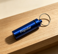 Lot de tubes à bouchons d'oreilles personnalisés gravés au laser avec logo, porte-clés portable en aluminium pour cadeau promotionnel d'entreprise