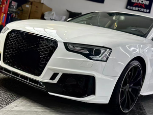 Nouveaux kits de carrosserie avant PNB de haute qualité pour Audi A5 B8.5/S5 2012-2019, style RS5 B9, pare-chocs noir brillant, fixation par clip, trou ACC, installation facile - Product Image 2