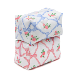 Floral <b>Makeup</b> Quilted Cosmetic Bag for Women Cosmetic Organizer Toiletries Large Capacity <b>Makeup</b> Pouch Toiletry Organizer <b>Case</b> - Product Image 3