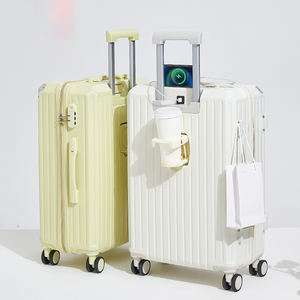 Ensemble de bagages de voyage rigides <span class=keywords><strong>2</strong></span> pièces avec logo personnalisé, taille <span class=keywords><strong>cabine</strong></span> 18 pouces, <span class=keywords><strong>roues</strong></span> pivotantes, en ABS, pour le voyage - Product Image 6