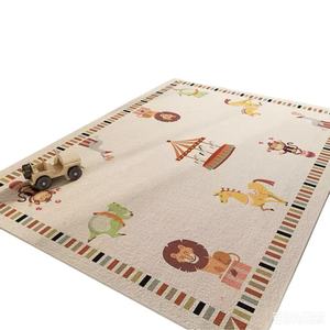 Tapis de chambre d'enfant à poils bouclés antidérapant, rectangulaire, imprimé dessin animé, tapis de jeu pour enfants, tapis d'éveil pour salon et chambre à coucher - Product Image 5