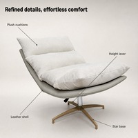 Fauteuil de détente moderne, hauteur réglable, durable, confortable, design écologique pour salon, chambre, bureau à domicile, salle à manger