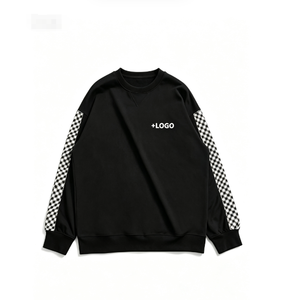 เสื้อสเวตเชิ้ตคอกลมผ้าฝ้ายยูนิเซ็กซ์ แขนลายสก็อตทรงโอเวอร์ไซส์ ระบายอากาศได้ดี สวมใส่สบาย เหมาะสำหรับฤดูใบไม้ร่วง ทรงโอเวอร์ไซส์ลำลอง - Product Image 2