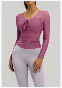 Conjunto Deportivo de 2 Piezas para Mujer, Corte Ajustado, para Yoga y Gimnasio, Spandex/Nailon, Secado Rápido, Transpirable, con Copas Fijas, Diseño Moderno - Product Image 4