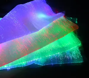 Led Custom ized Fiber Optic Luminous Fabrics für Hoodie und leuchtende Kleidung und Textilien Stoff