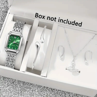Ensemble de montres exclusif pour femmes - Accessoires de montre carrés à la mode pour filles, ensemble de 6 pièces NW0046