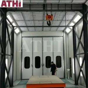 electrostatic water curtain paint spray booth system with drying room for car wheel rims painting