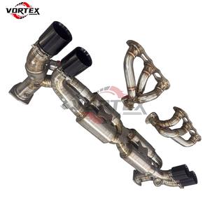 Système d'échappement Catback à soupapes en titane de grade 5 VORTEX pour Porsche 911 991.2 Turbo S, finition bleu brûlé 1,2 mm, installation facile - Product Image 3