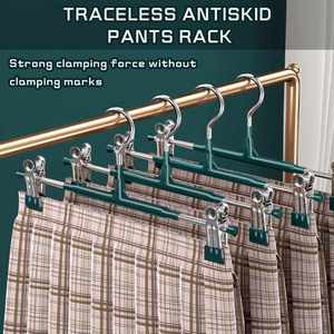 Multi Stackable Durable Space Saving Metal Skirt <b>Hangers</b> for Skirts and Pants with Clips Wardrobe Use - Product Image 3
