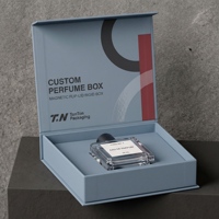 Coffret cadeau personnalisé bleu pour eau de parfum et boîte magnétique pour parfum avec boîte en papier pour collection de parfums pour emballage de parfum