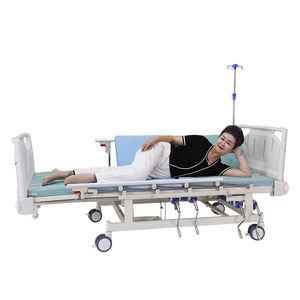 Cama china de buena calidad para pacientes, cama de hospital médica con 2 manivelas, cama de hospital con inclinación <span class=keywords><strong>lateral</strong></span> - Product Image 6