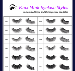 Pestañas de visón falso de seda vegana, 15-35mm, caja con forma de diamante - Product Image 6