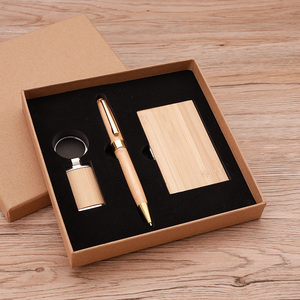 Idea promozionale di lusso <span class=keywords><strong>per</strong></span> gli uomini in legno Set Regalo Cajas De Regalo penna taccuino con penna Thermos Set Regalo aziendale - Product Image 1